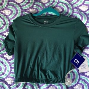 Joy Lab Target brand green cropped workout top
